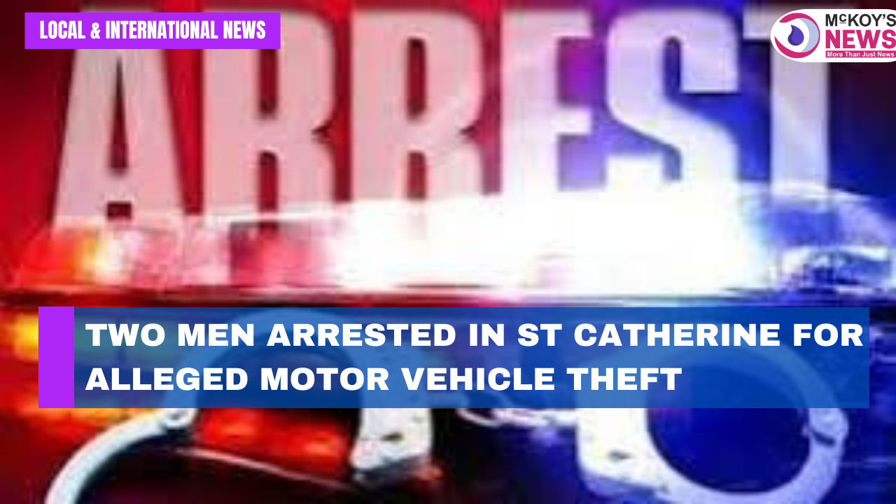 Two Men Arrested in St Catherine for Alleged Motor Vehicle Theft ...